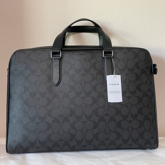 Coach Graham Structured Brief In Signature Canvas - Picture 2 of 4